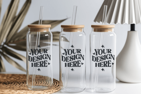 16oz Three Libbey Can Glass Mockup 3 — Product Mockups