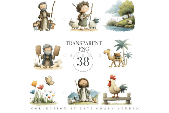38 Nativity Clipart Set: Seasonal Illustrations