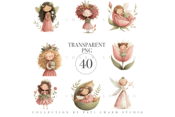 40 Fairy Clipart Bundle: Illustrations for Whimsical Branding