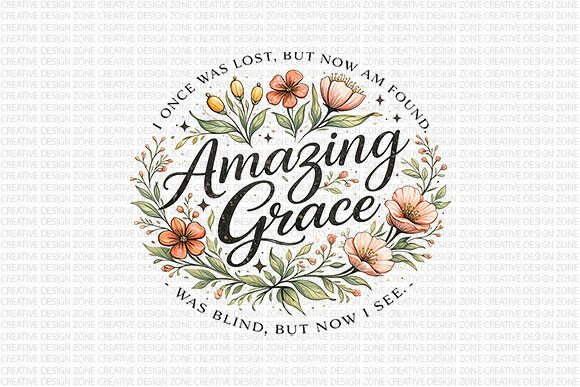 Amazing Grace Floral PNG — Illustrations for Digital Sellers