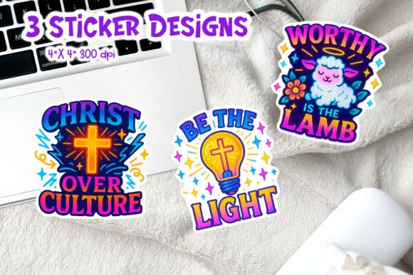 Christian Iridescent Sticker Printable for Crafts