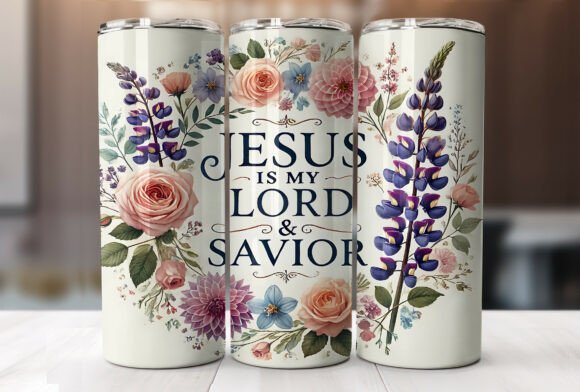 Christian Religious 20oz Tumbler Wrap for Editorial Design