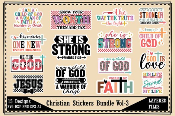 Christian Stickers Bundle Vol-3