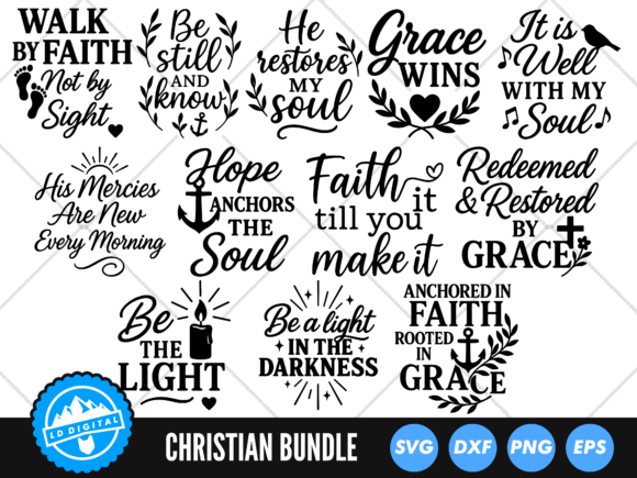 Christian SVG Bundle: Scripture SVG for Crafts