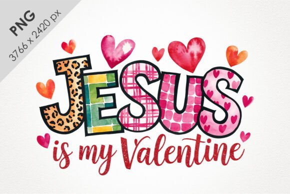 Christian Valentine’s Day PNG Clipart Illustrations