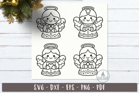 Christmas Angel SVG Cute Clipart Design