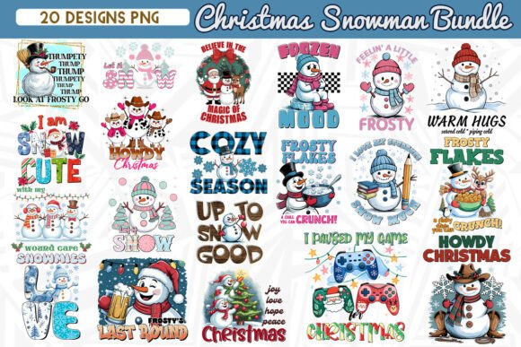 Christmas Snowman Sublimation Bundle