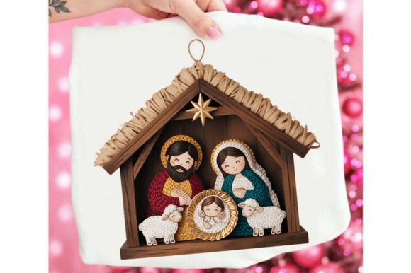 Crochet Nativity Jesus Clipart PNG Desig for Crafts
