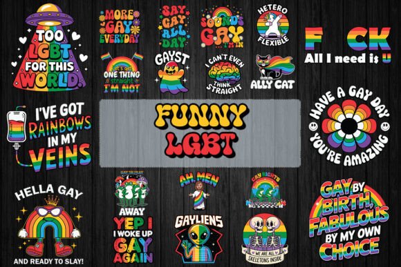 Funny LGBT SVG Bundle for T-Shirt Designs