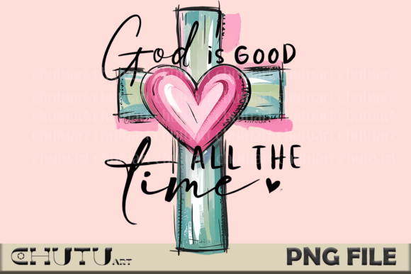 God is Good Cross PNG – Faith Quote T-Shirt Designs