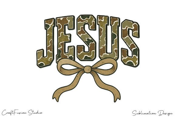 Jesus Bow Camo Hunting PNG for Crafts