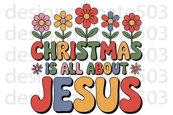 Jesus Christmas PNG: T-Shirt Designs for Editorial Use