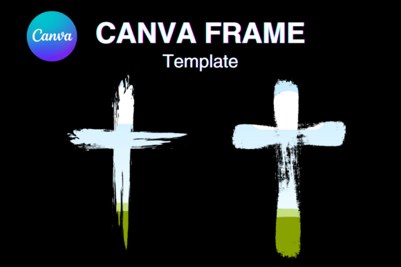 Jesus Cross Canva Frame Photo Christian