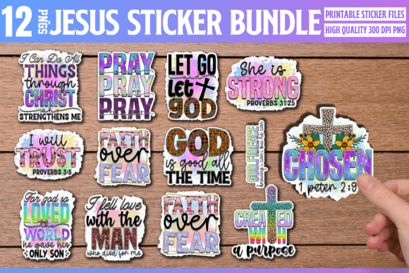 Jesus Sticker Bundle for Crafts