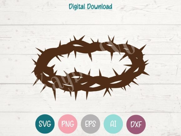 Jesus’s Crown of Thorns SVG PNG EPS AI for Crafts