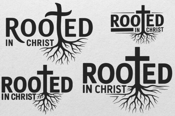 Rooted in Christ SVG Cross for Crafts