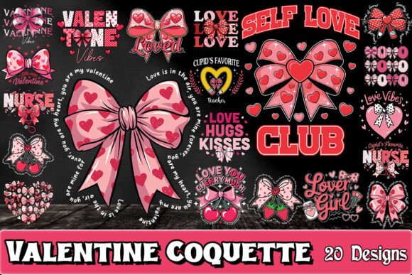 Valentine Bow SVG Bundle for Crafts