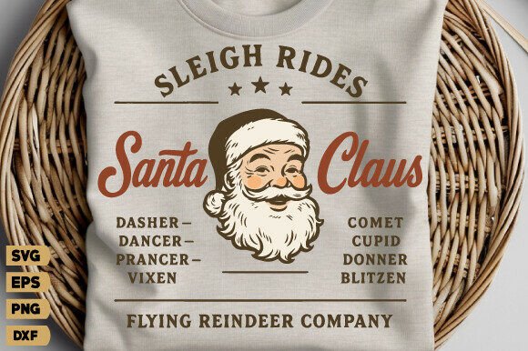 Vintage Santa Claus PNG & SVG for T-Shirt Designs